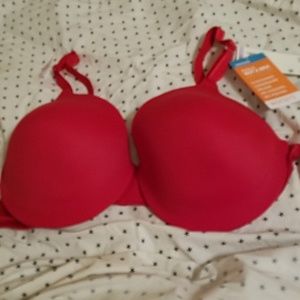 Warner's red underwire bra 38D NWT